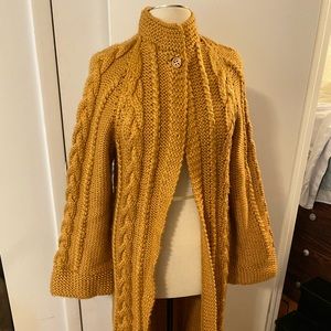 Vintage, chunky cable knit cardigan, sweater